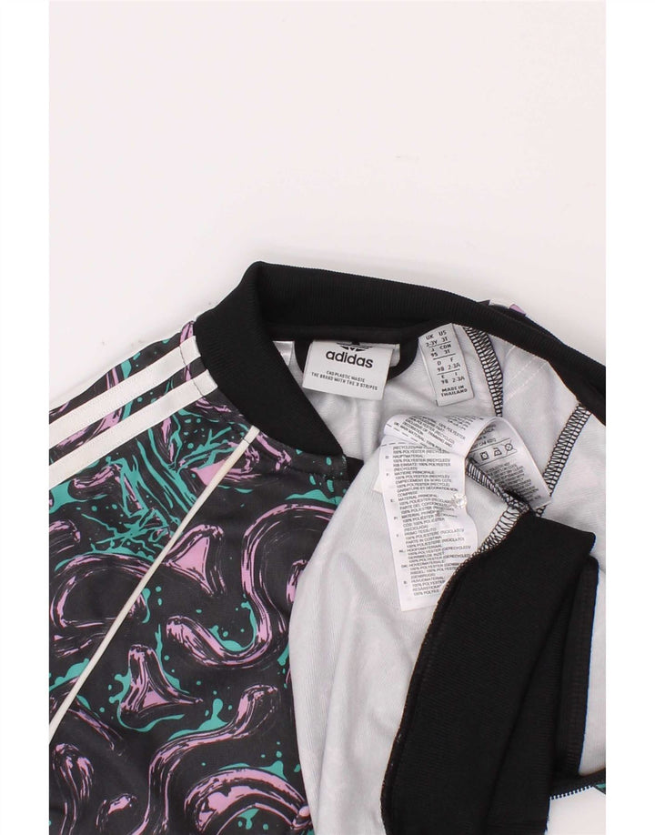 Adidas - Chaqueta de chándal con estampado abstracto para niña, 2-3 años, multicolor