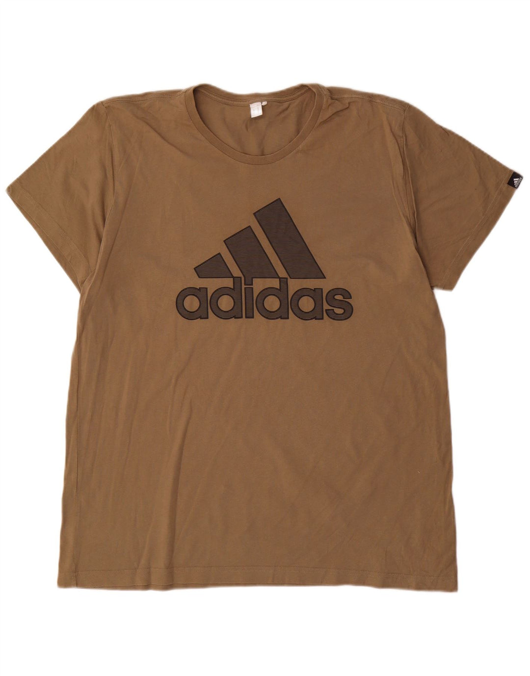 Adidas - Camiseta gráfica para hombre, talla grande, color marrón