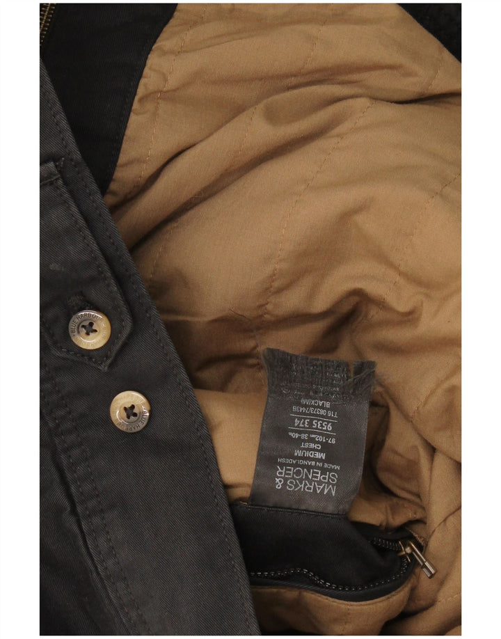 Marks & Spencer Chaqueta Bomber para Hombre UK 38 Medium Black