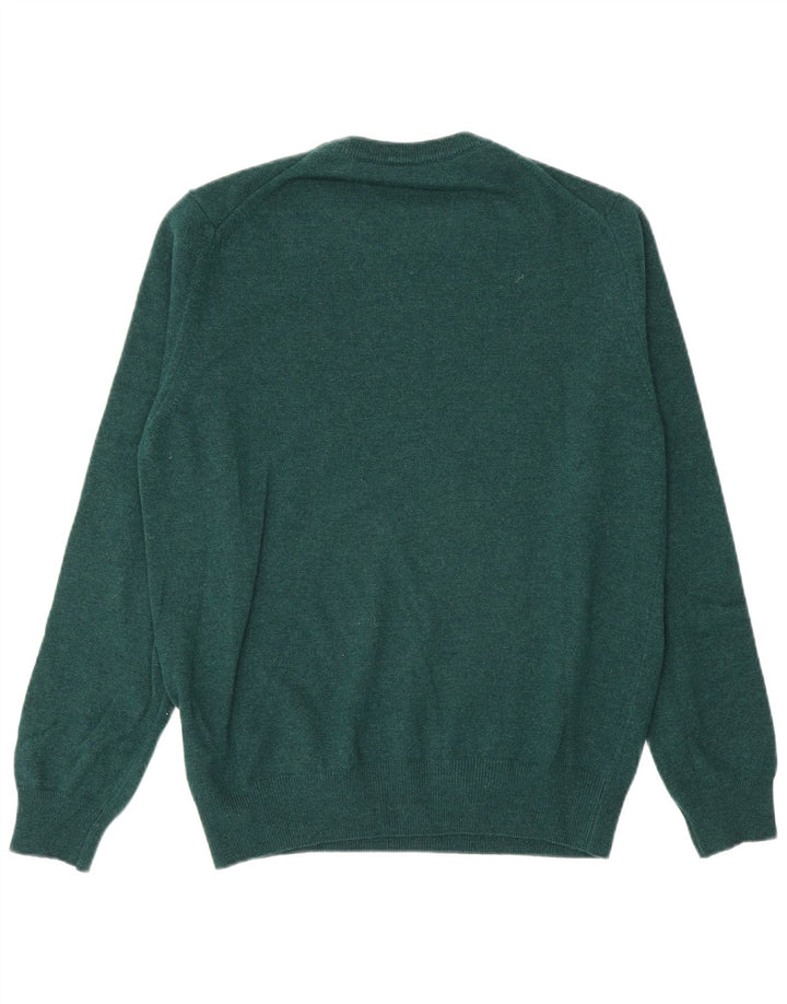 Jersey Hombre Marina Yachting Cuello Redondo Lana Verde Medio