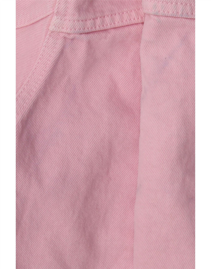 ZARA Mujer Chaqueta Vaquera Extragrande UK 10 Small Algodón Rosa