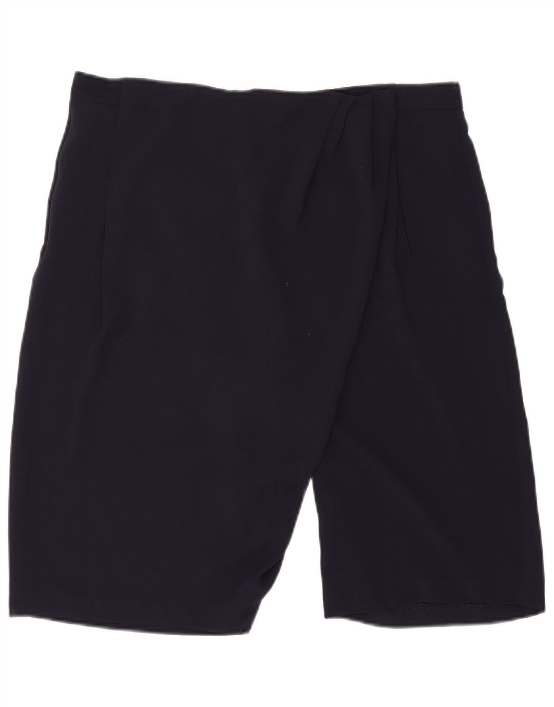 Zara Mujer Chino Shorts Grande W32 Azul Marino Poliéster