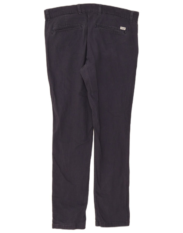 Jack & Jones Pantalón chino slim para hombre W34 L29 Algodón azul marino