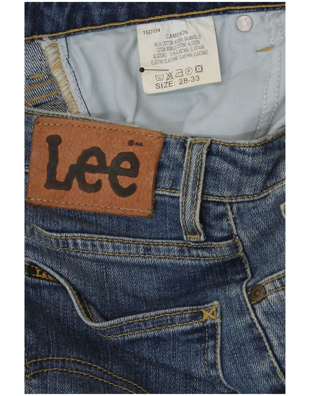 Lee Cameron Bootcut Jeans para Mujer W28 L33 Algodón Azul