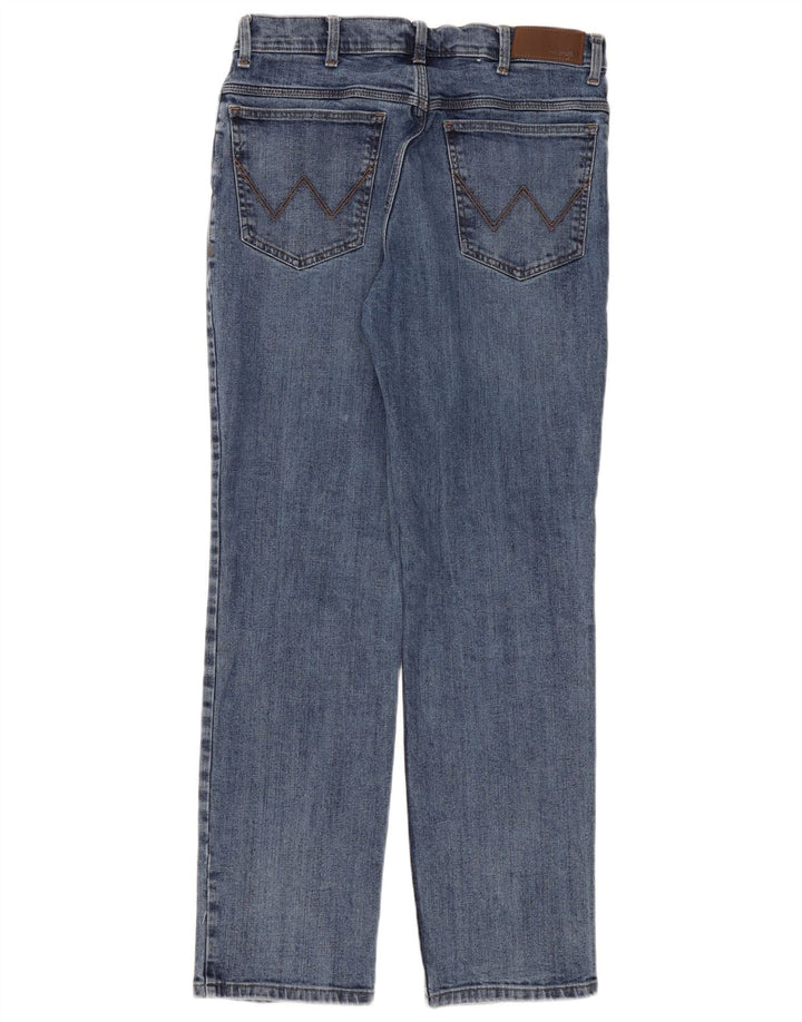 Wrangler Vaqueros rectos para hombre W34 L32 Algodón azul