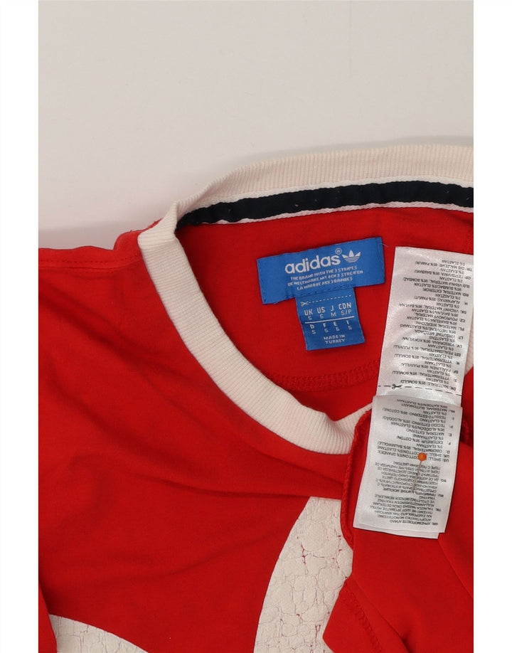 ADIDAS Camiseta gráfica para hombre Top Small Red Cotton