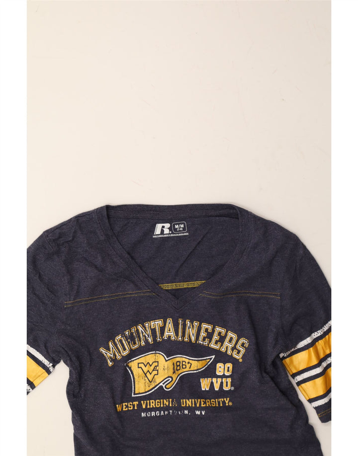RUSSELL ATHLETIC Boys Graphic T-Shirt Top 7-8 Years Medium Navy Blue Vintage Russell Athletic and Second-Hand Russell Athletic from Messina Hembry 