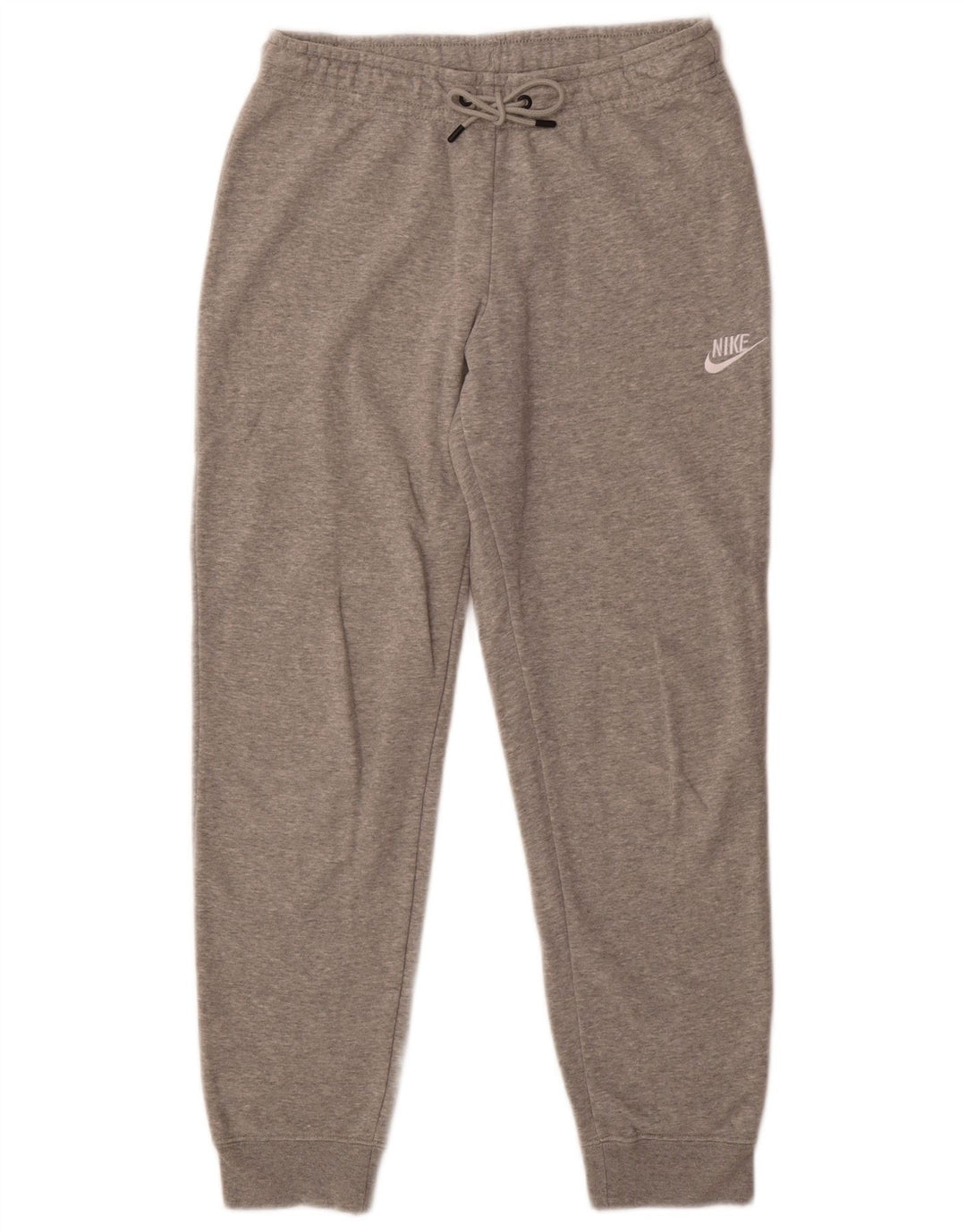 NIKE Womens Tracksuit Trousers Joggers UK 14 Medium Grey Cotton