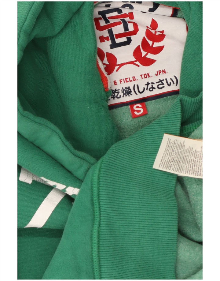 Superdry Jersey con capucha y estampado gráfico de algodón verde pequeño para hombre