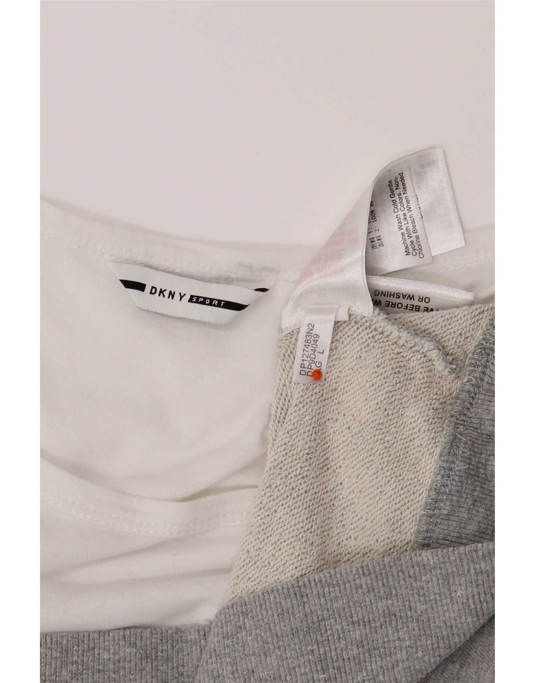 Dkny Sudadera Larga para Mujer Jersey UK 46 Grande Gris Colorblock