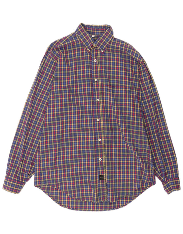 Camisa Diadora Hombre Grande Cuadros Multicolor Algodón