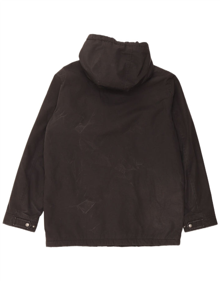 Levi's Chaqueta cortavientos con capucha para hombre UK 38 Mediana Poliéster negro