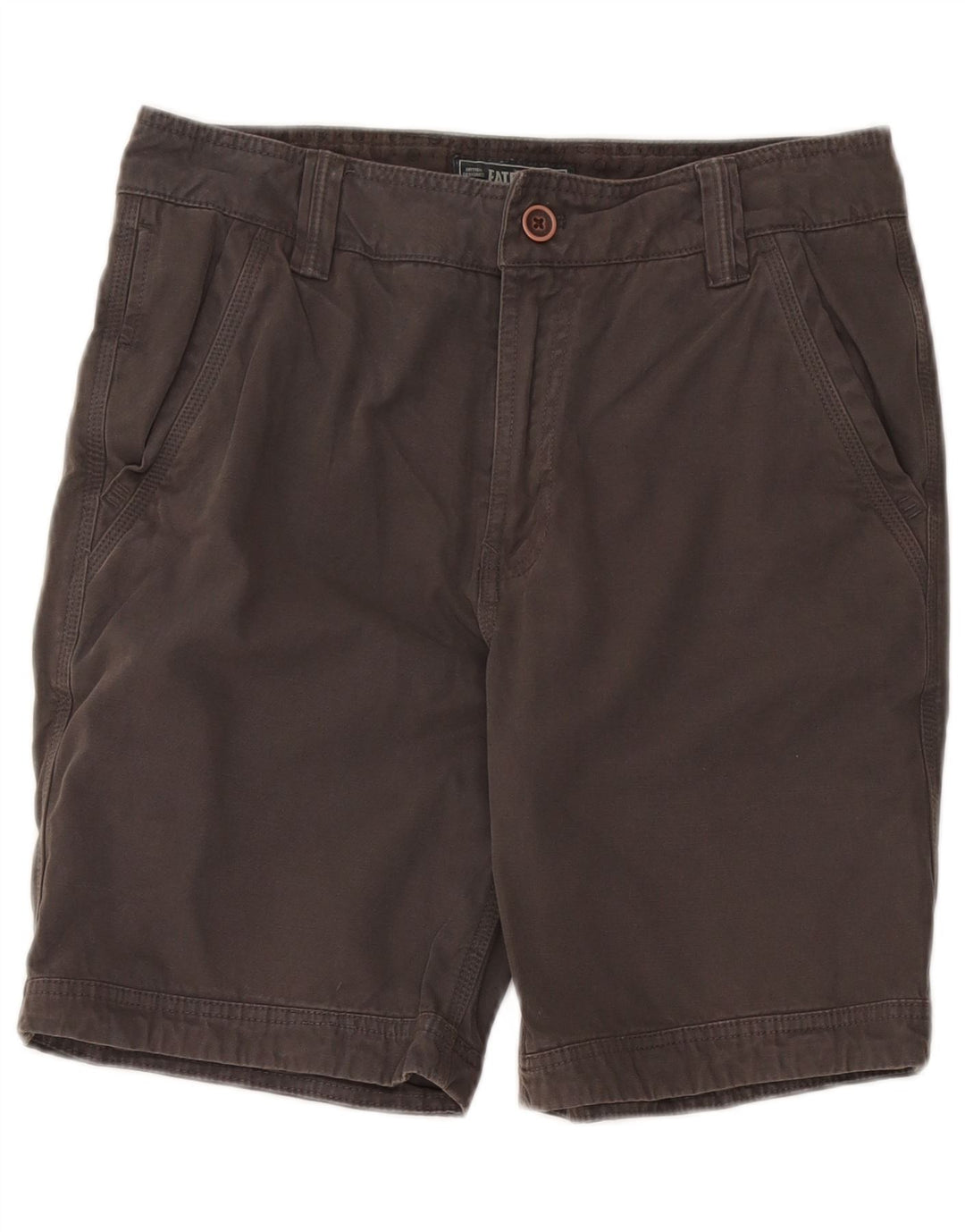 Pantalones cortos chinos para hombre Fat Face W30 Algodón gris medio