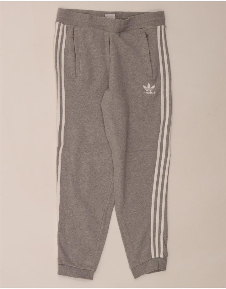 ADIDAS Hombre Chándal Pantalones Joggers Grande Gris Algodón