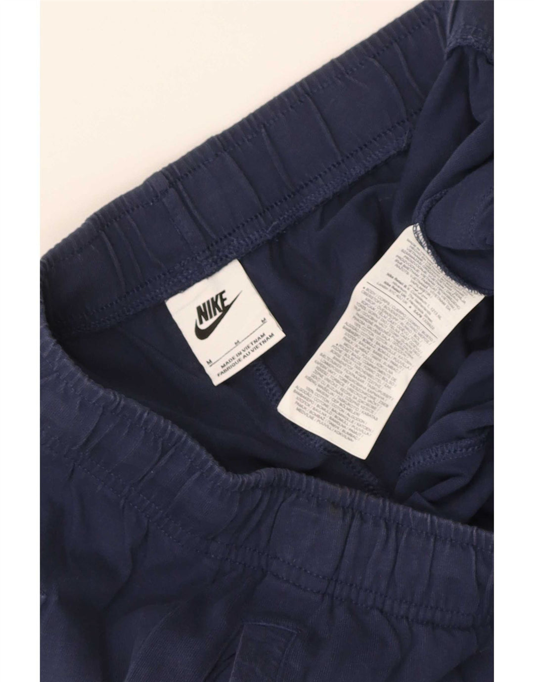 Pantalones cortos deportivos Nike para hombre de algodón azul marino mediano
