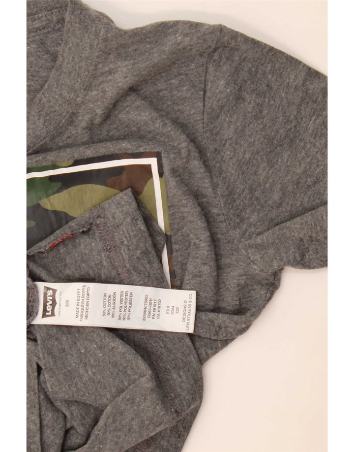 Levi's Camiseta gráfica para niño 5-6 años Gris Algodón
