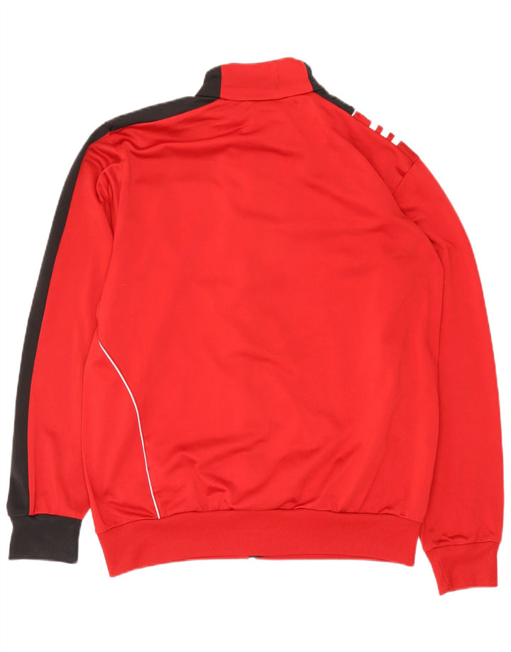 Adidas - Chaqueta de chándal para hombre, talla 38/40, color rojo medio, poliéster