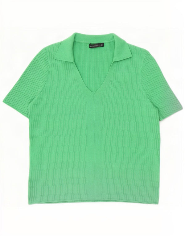 Marks & Spencer Polo para mujer UK 46 Viscosa verde grande