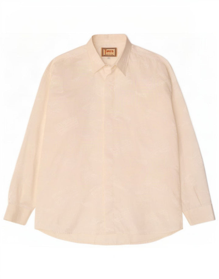 Camisa Tipo' S para hombre grande poliéster blanco
