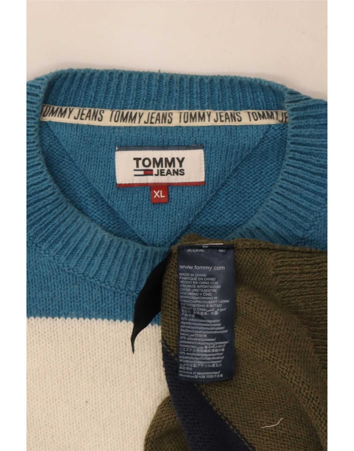Tommy Hilfiger Jersey con Cuello Redondo para Hombre XL Multicolor Rayas
