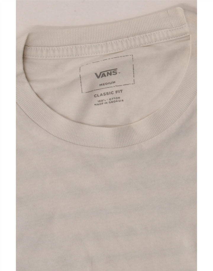 Vans Camiseta con gráfico de ajuste clásico para hombre Top mediano de algodón blanco