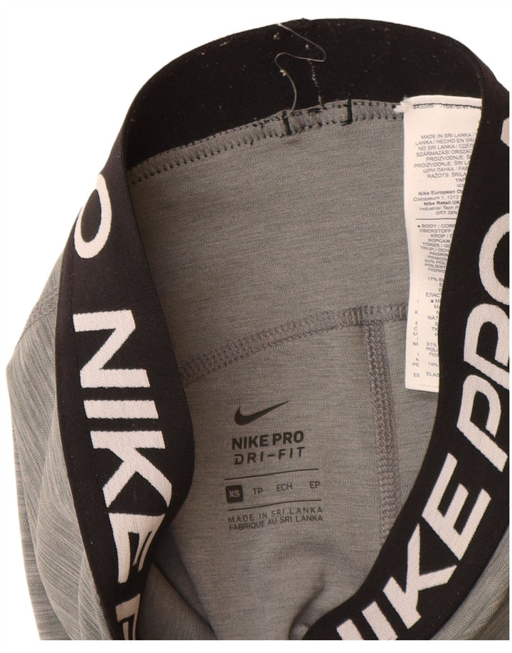 Nike Leggings Dri Fit Graphic para mujer UK 6 XS Gris Poliéster