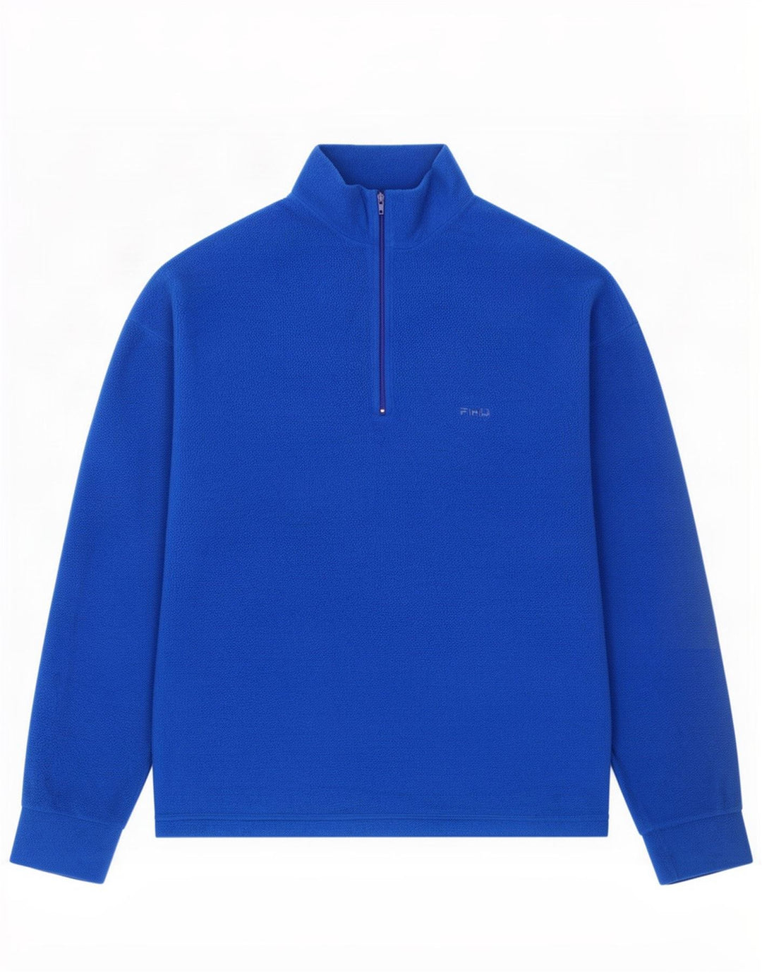 Fila Jersey de forro polar con cuello y cremallera para hombre IT 52 Poliéster azul grande