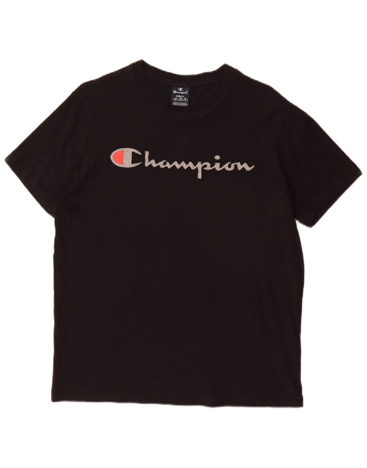CHAMPION Camiseta gráfica para hombre Top Small Black Cotton