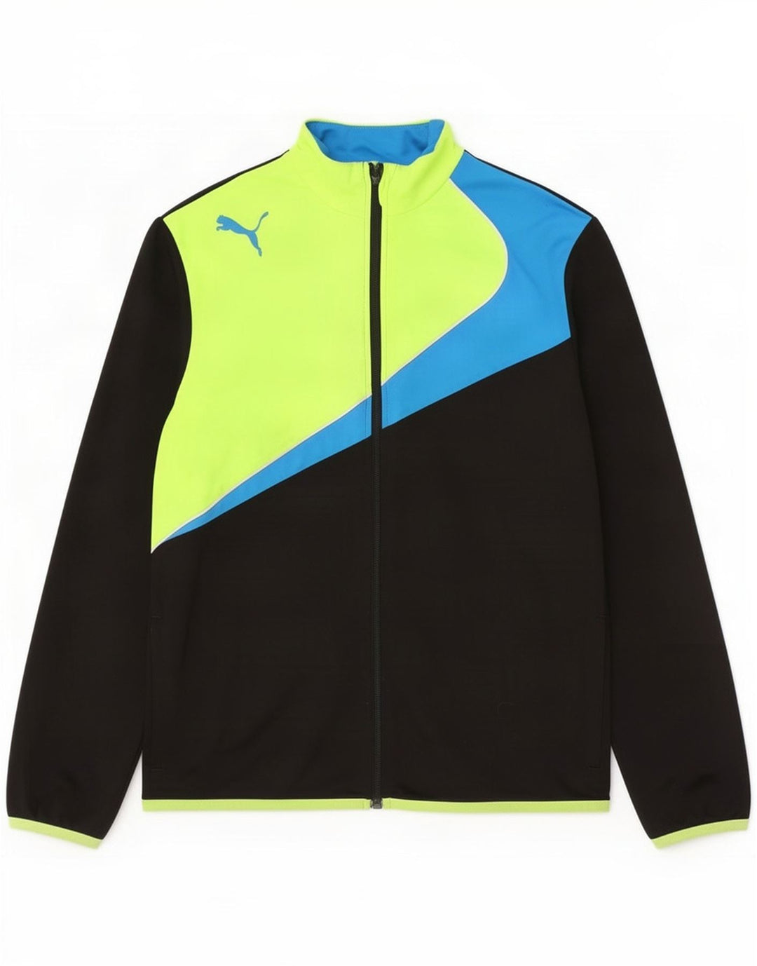 Puma Chaqueta de chándal para niño 15-16 años Negro Colorblock Poliéster