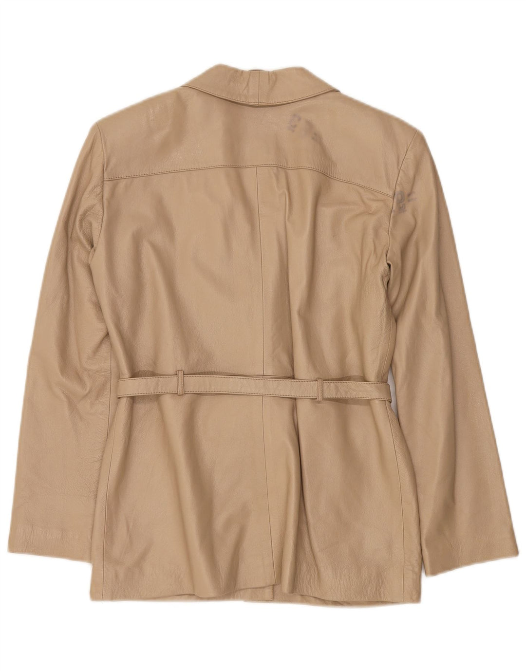 Chaqueta de cuero vintage para mujer IT 42 Beige medio