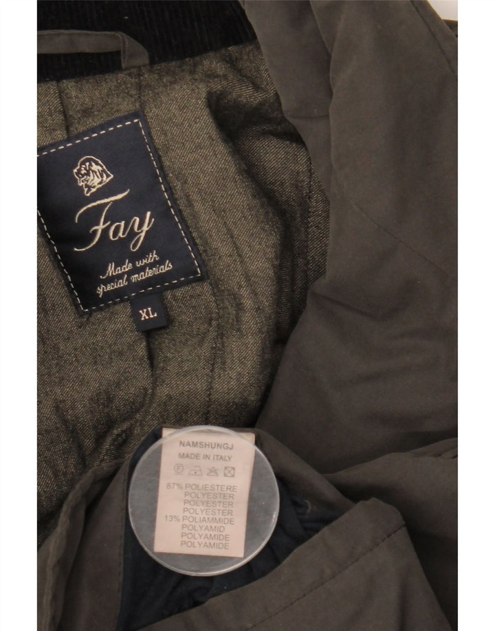 Chaqueta cortavientos para hombre Fay UK 42 XL Poliéster gris