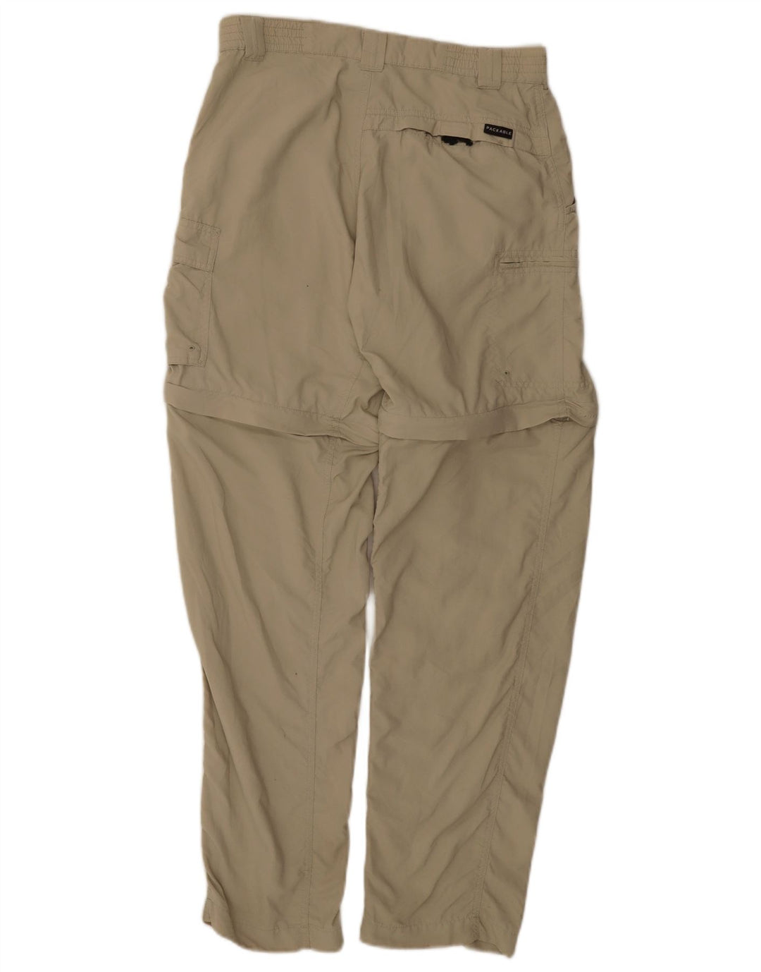 COLUMBIA Pantalón cargo recto para mujer Pequeño W27 L30 Nylon beige