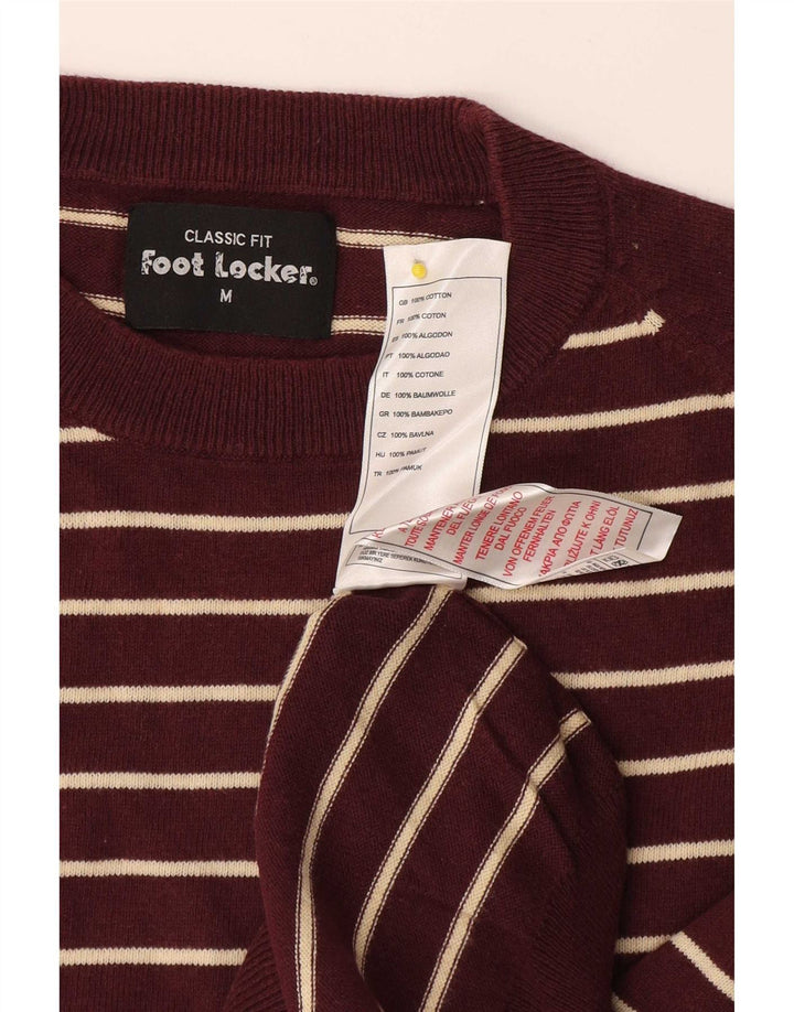 Jersey tipo jersey con cuello redondo para hombre de Foot Locker, color burdeos medio a rayas