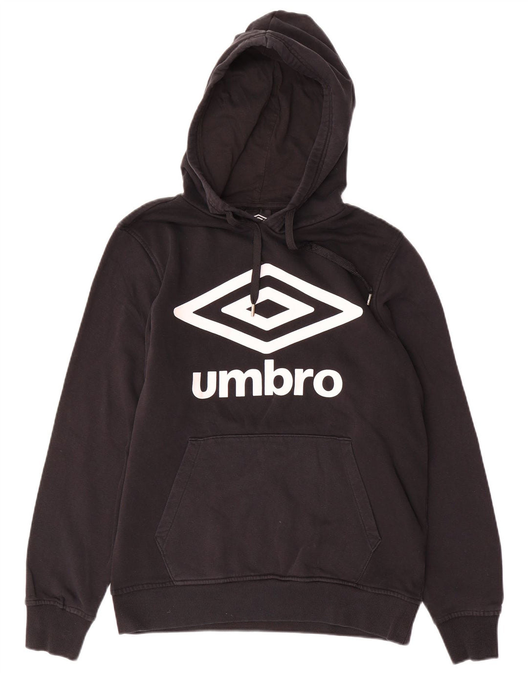 UMBRO Hombre Sudadera Con Capucha Gráfica Jersey De Algodón Negro Mediano