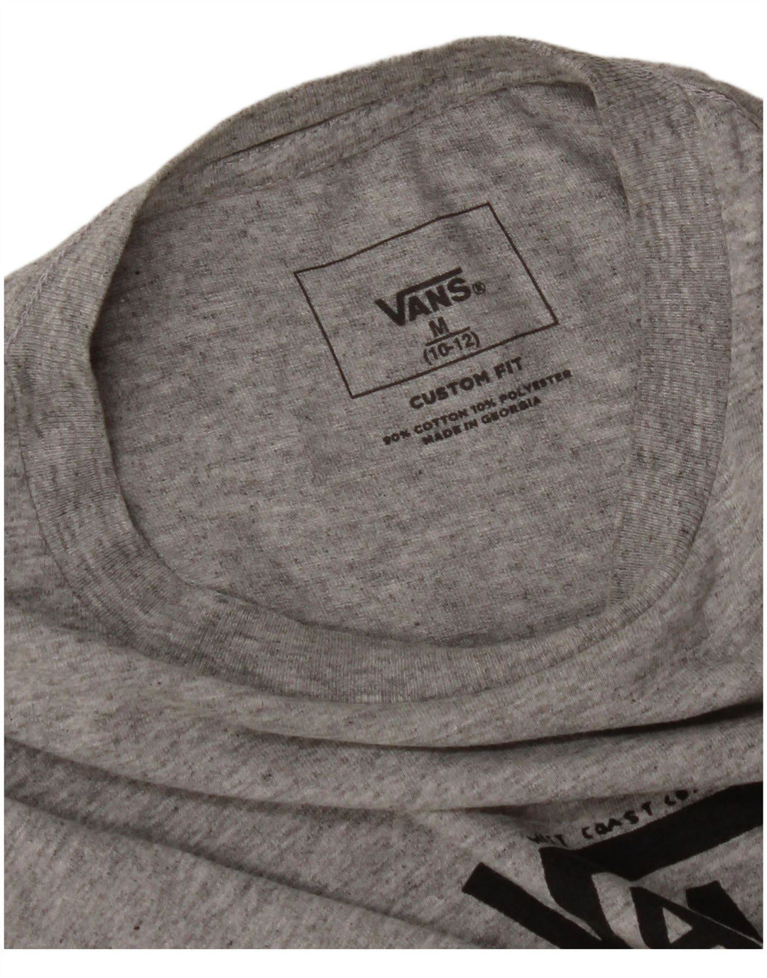 VANS Camiseta gráfica de ajuste personalizado para niños 10-11 años Gris medio moteado
