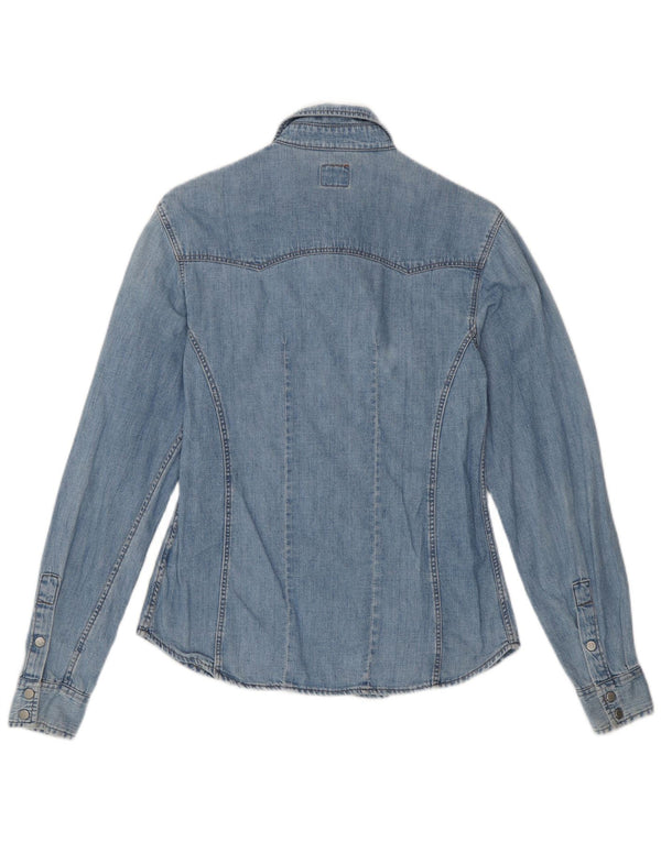 OXXY Camisa vaquera para mujer UK 12 Algodón azul medio
