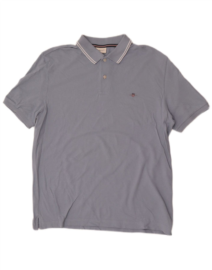 Gant Polo Hombre Grande Azul Algodón