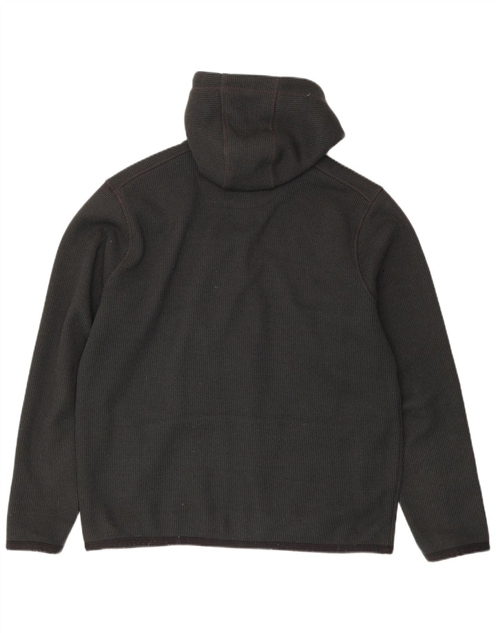 Weird Fish Suéter con capucha y cremallera para hombre Poliéster gris grande