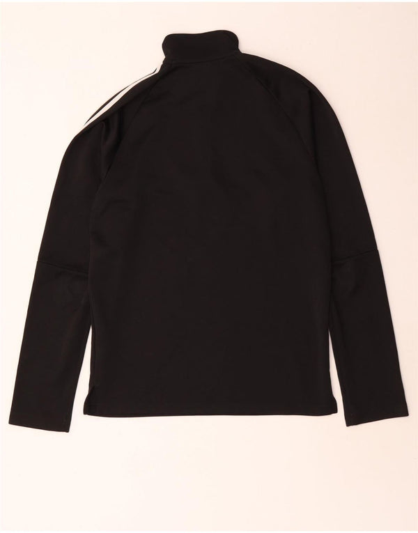Adidas Mens Climalite Zip Neck Jersey Chándal Top Pequeño Poliéster Negro
