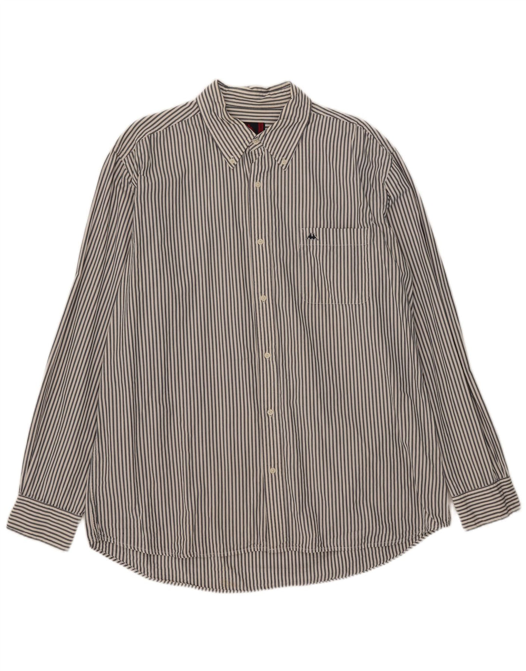 Camisa Kappa Hombre 3XL Algodón Blanco Rayas Pintadas