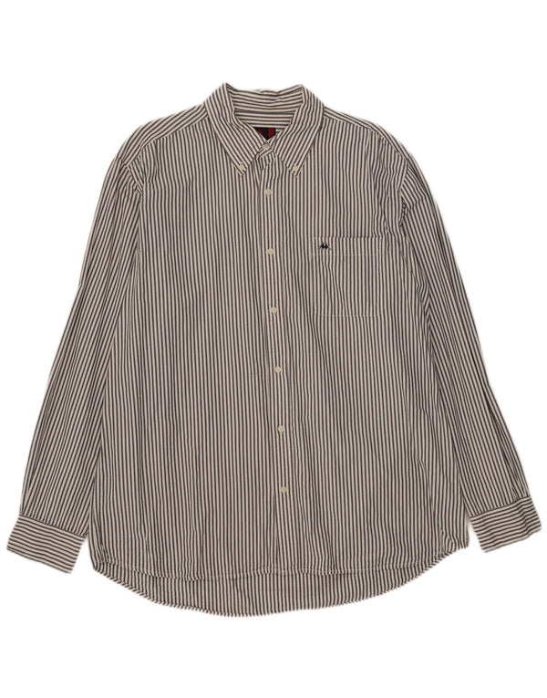 Camisa Kappa Hombre 3XL Algodón Blanco Rayas Pintadas