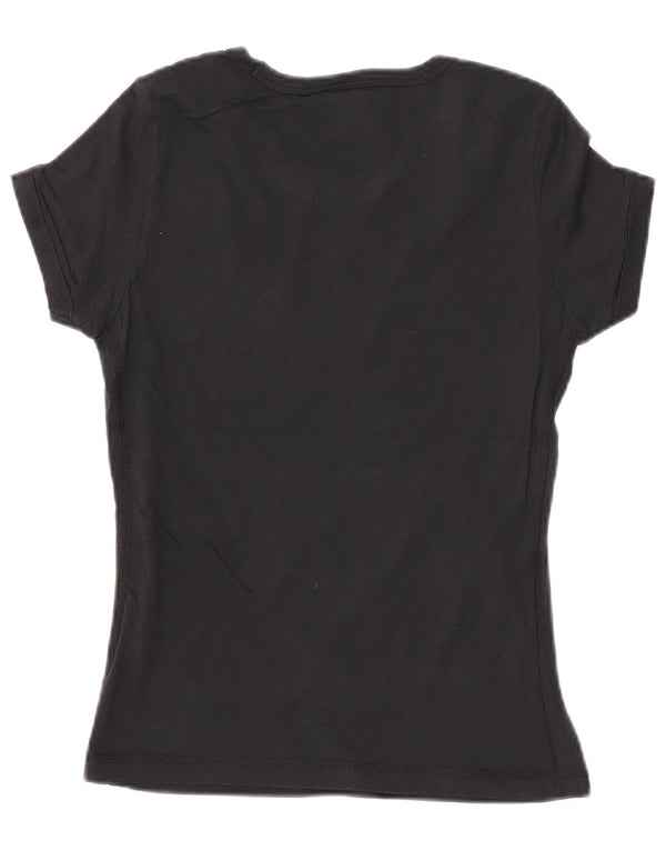 CHAMPION Camiseta con gráfico Heritage Classics para mujer UK 10 Small Black