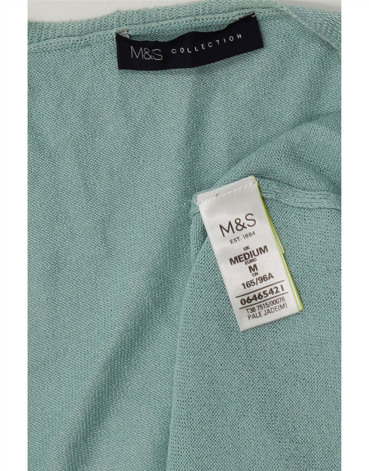 Marks & Spencer - Cárdigan largo para mujer, talla 40, talla M, color turquesa