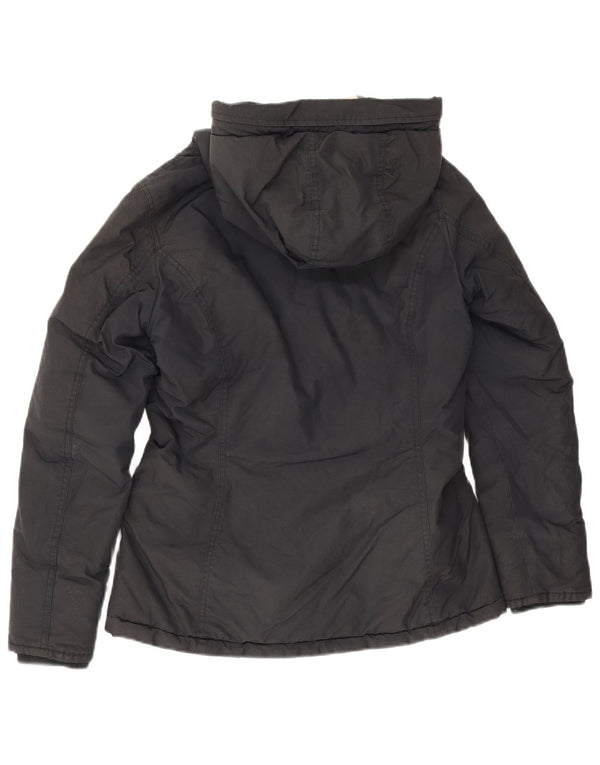 Woolrich Chaqueta cortavientos con capucha para mujer UK 10 Small Black