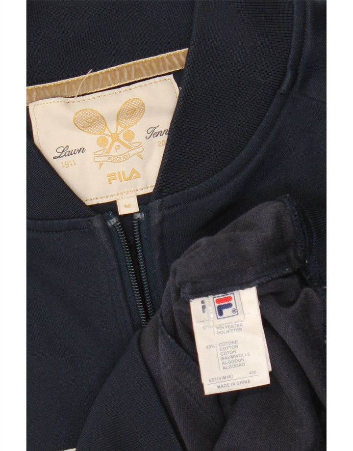 FILA Chaqueta de chándal para hombre con bloques de color azul marino medio Poliéster