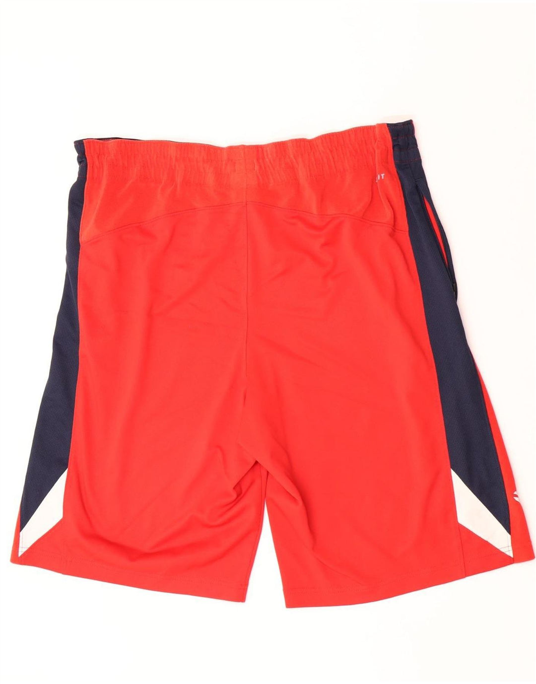 Nike - Pantalones cortos deportivos Dri Fit para hombre, poliéster color block, color rojo grande