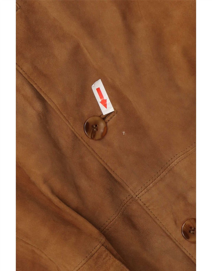 Barisal Chaqueta bomber de ante para hombre IT 58 4XL Cuero beige