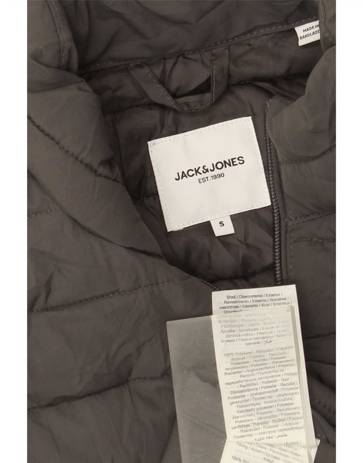 Jack & Jones Mens Quilted Gilet UK 36 Pequeño Gris Poliéster
