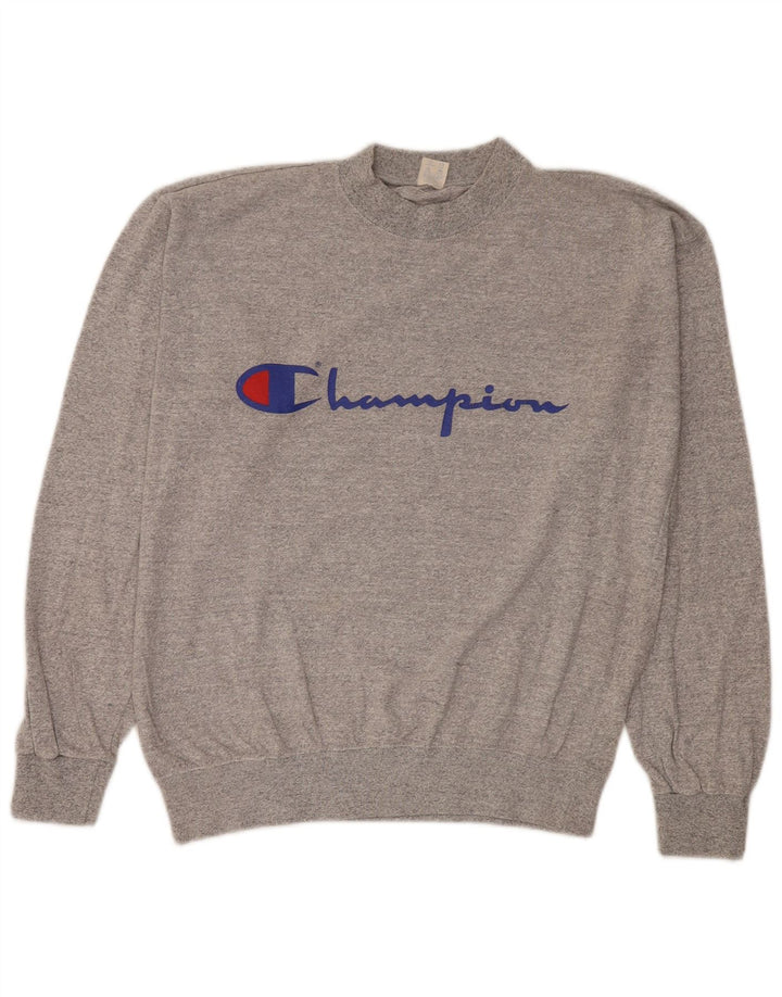 Champion Sudadera Gráfica para Hombre Jersey Grande De Algodón Moteado Gris