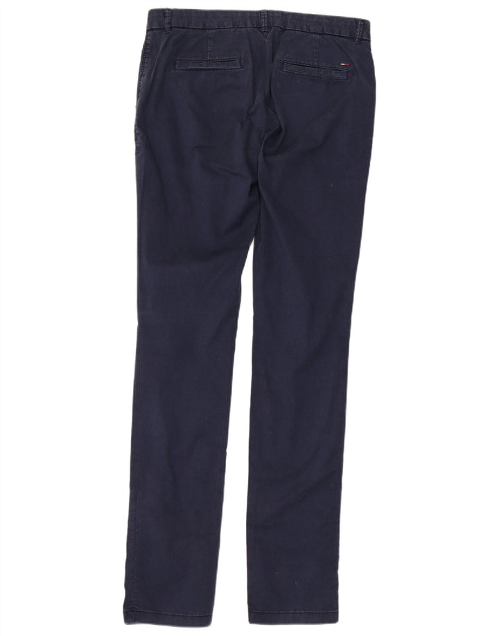 TOMMY HILFIGER Pantalón de traje ajustado para mujer W28 L34 Algodón azul marino